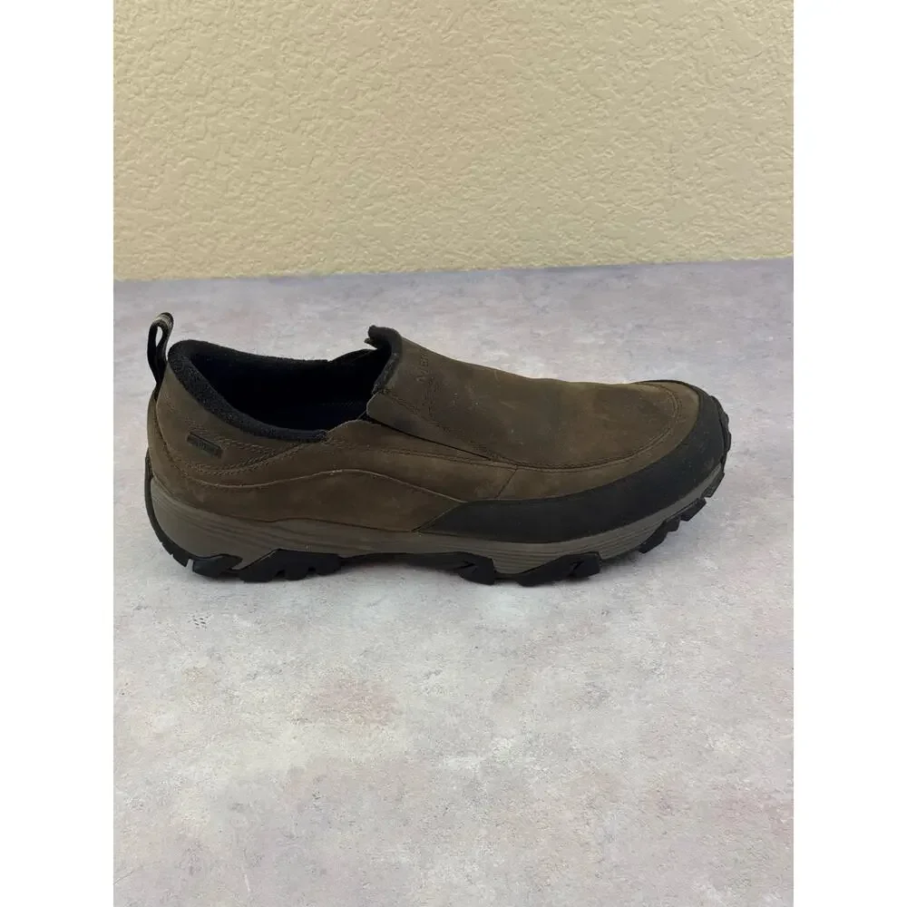 Merrell Moc Slip-On Brown Leather Waterproof Vibram Shoes J49821 Mens 12